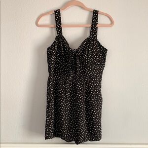 Black Floral Romper